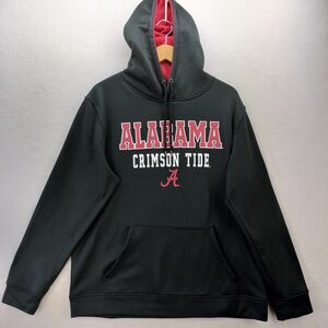 Alabama Crimson Tide Hoodie Mens Size Large Colosseum Black Spellout Sweatshirt